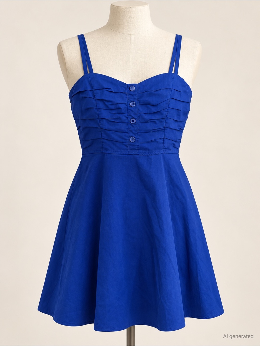 dynamite Blue Ruched Mini Dress  Like New - Picture 5 of 5